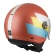 NZI Zeta 2 Open Face Helmet Matt Bandi Coral / Turquoise