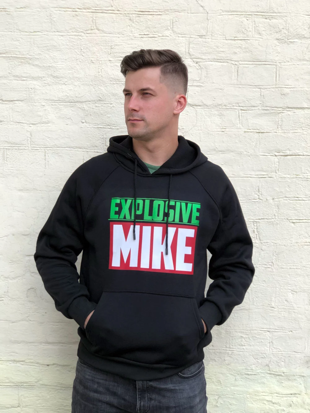 Набор Explosive Mike: худи черная, шнурок для ключей и наклейка